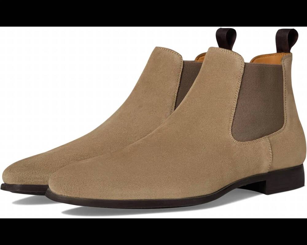 NEW MAGNANNI men’s shaw boots in rocia taupe suede